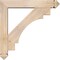 Ekena Millwork Merced Arts and Crafts Smooth Bracket w/ Offset Brace, Douglas Fir, 5 1/2"W x 28"D x 28"H BKT0604X28X28MRC03SDF - alternate 3
